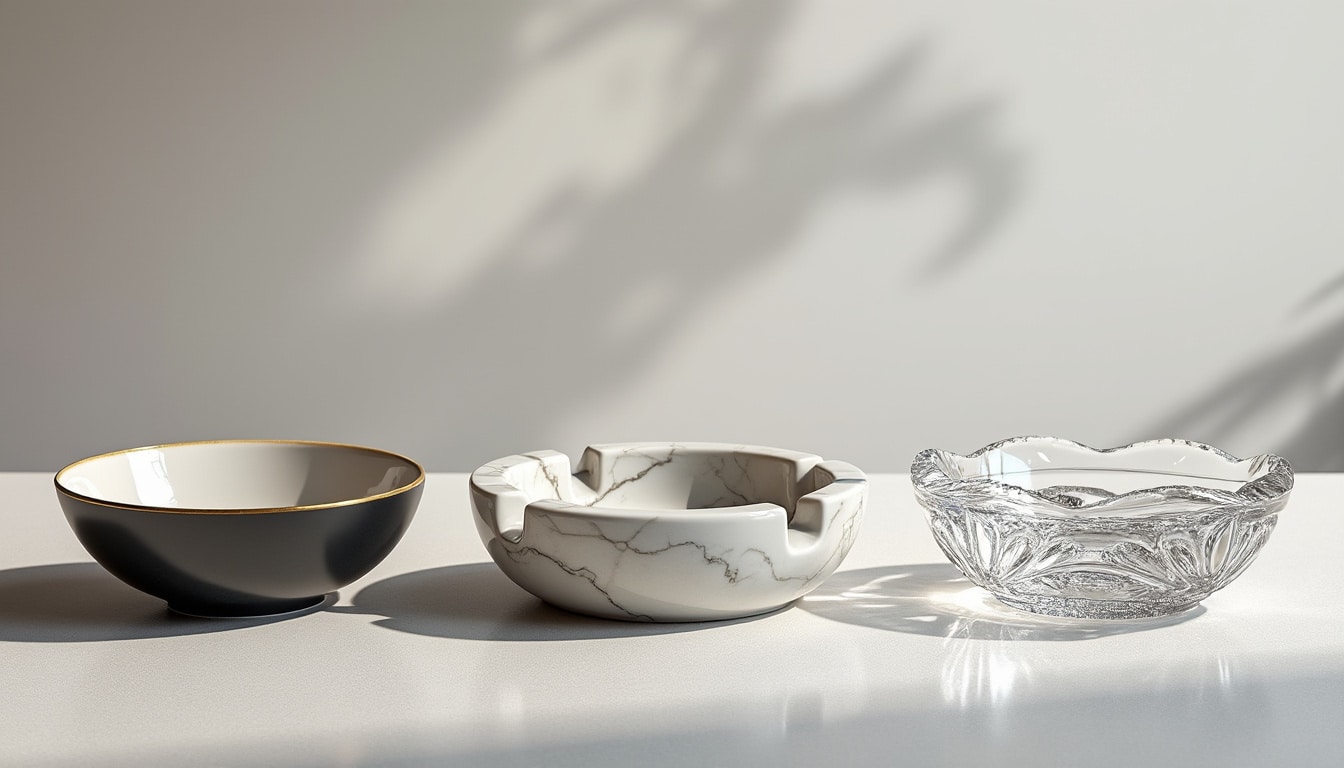Cendrier en céramique, en marbre ou en cristal : le comparatif