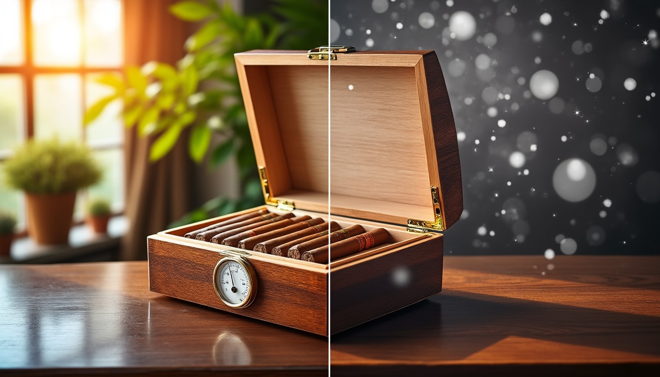 Humidor en été et en hiver : adapter le réglage