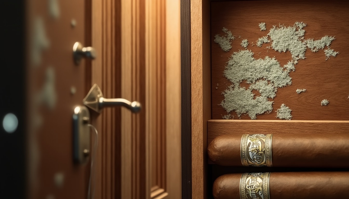 Moisissure dans un humidor : la reconnaître et la traiter